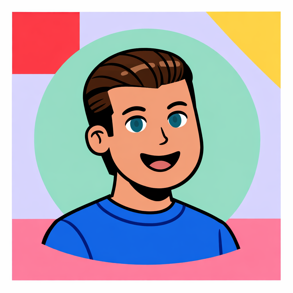 Olivia - UI/UX Designer working on creative projects with design tools and colorful elements